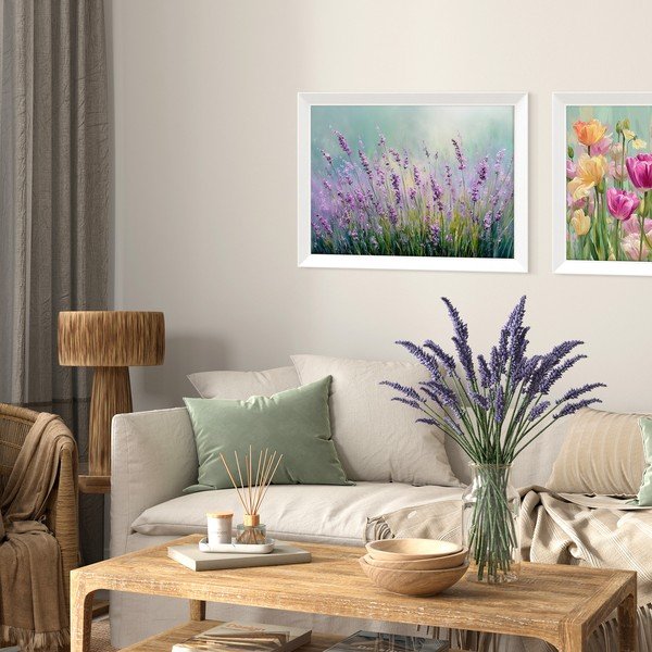 Trükitud pilt raamiga 75x56 cm Lavender - Styler-image-1