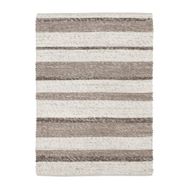 Béžový ručně tkaný vlněný koberec Linie Design Wonders, 170 x 240 cm