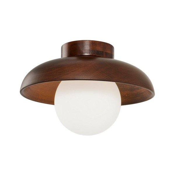Pruun laelamp klaasist varjuga, ø 24 cm Elsa - Opviq lights