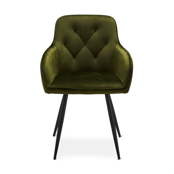 Khaki värvi sametised söögitoolid 2tk komplektis Nadja - Furnhouse-image-1