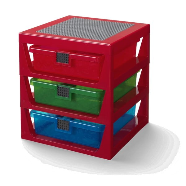 Punane organiseerija 3 sahtliga Storage - LEGO®