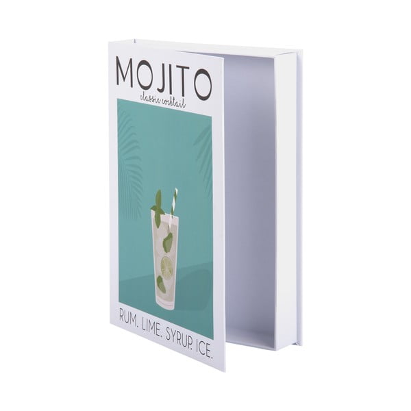 Valge-roheline dekoratiivne papist hoiukarp 18x4x25 cm Mojito - PT LIVING