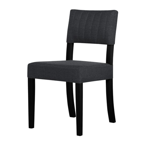Tmavě šedá židle s černými nohami Ted Lapidus Maison Néroli