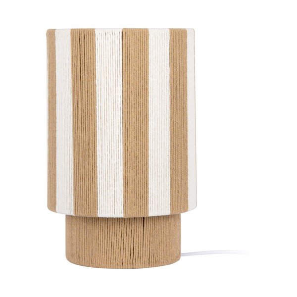 Valge/naturaalsest värvi nöörist laualamp (kõrgus 35 cm) Vienna Stripes - Leitmotiv