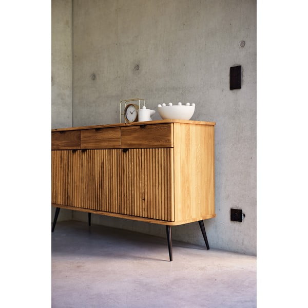 Madal kapp tammepuidust naturaalset värvi 144x87 cm Kula - The Beds-image-1