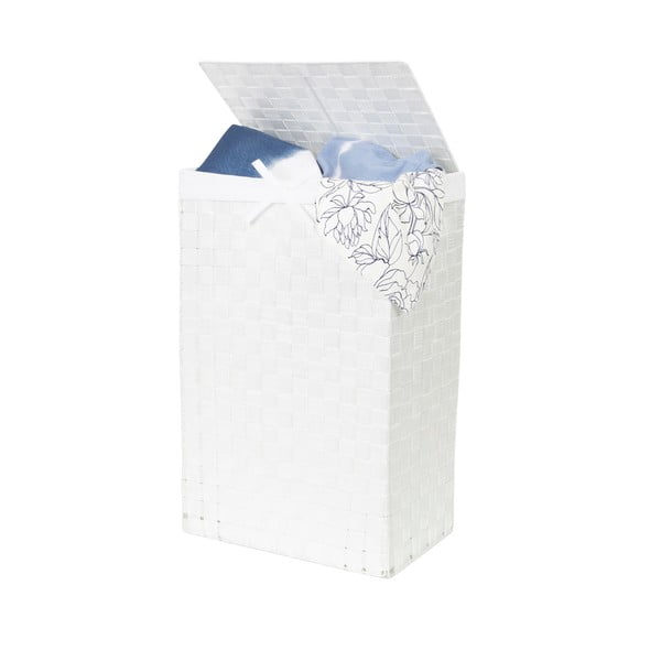 Valge pesukorv kaanega Pesukorv Linen, kõrgus 60 cm - Compactor-image-2