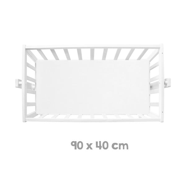 Valge ratastel häll 40x90 cm - Roba-image-3