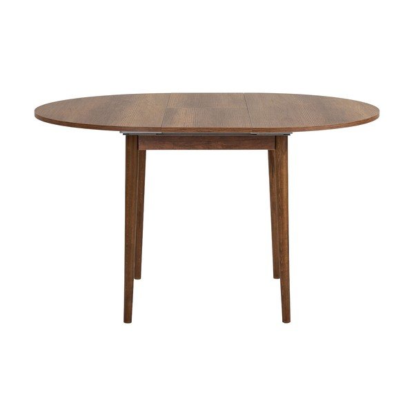 Ümmargune pikendatav söögilaud pähklipuust dekooriga lisapealse pealispinnaga, ø 100 cm Viona - Kalune Design-image-4