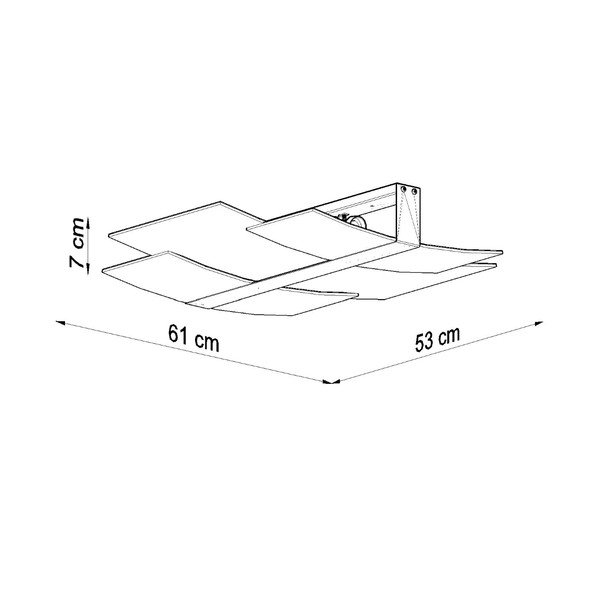 Valge laevalgusti klaasist varjuga 53x61 cm Marett - Sollux-image-3