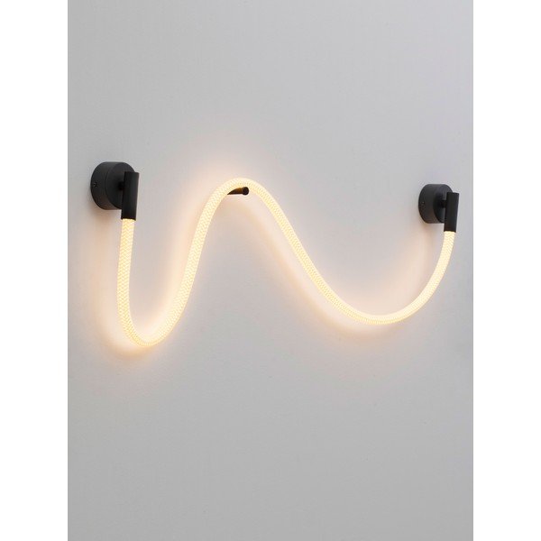 Valge/mattmust terasest LED-seinavalgusti Ilane - Nova Luce-image-2