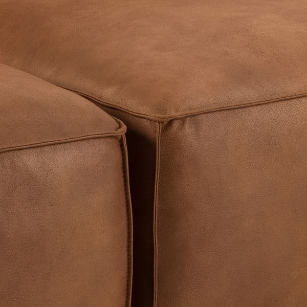 Konjaki pruun kunstnahast nurgadiivan (vasakpoolne nurk) Fairfield Kentucky - Bonami Selection-image-1