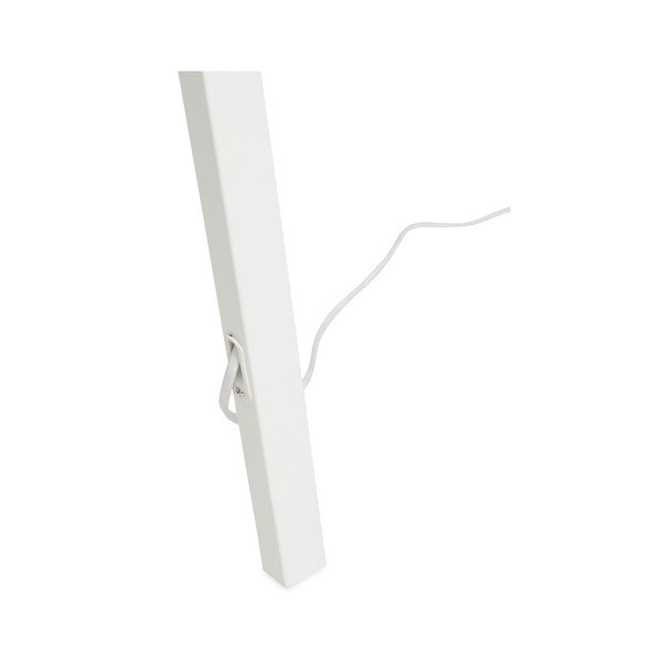 Stojací lampa s bílou konstrukcí a šedým stínítkem Kokoon Trivet-image-3