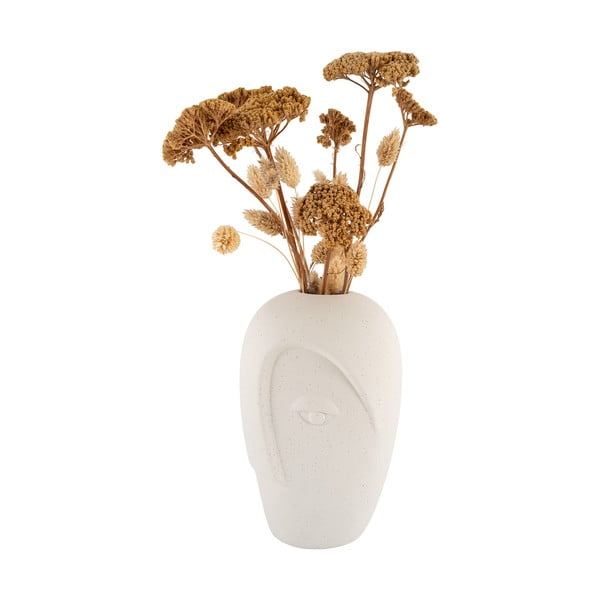 Kreemjas keraamiline vaas (kõrgus 19,5 cm) Face – House Nordic-image-3