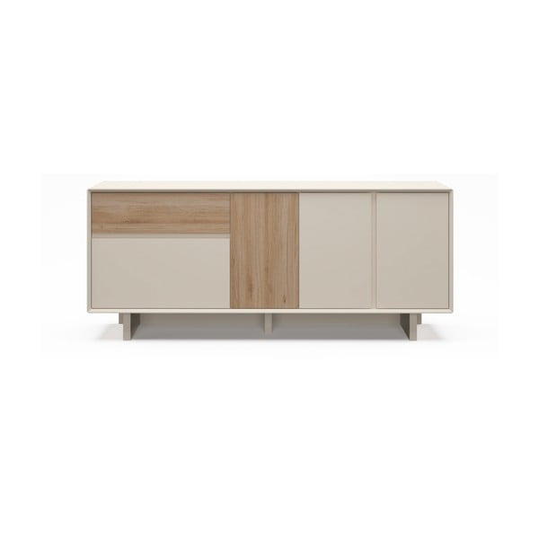 Beež tammespoonist kummut 180x76x45 cm Carpi - Marckeric