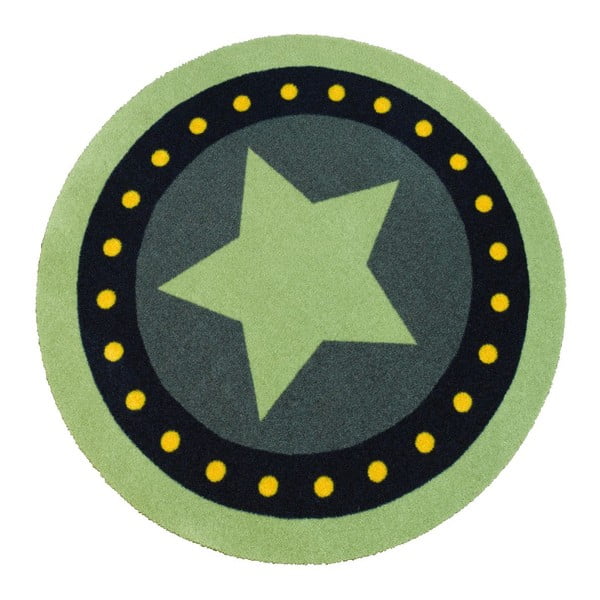 Dětský zelený koberec Zala Living Deko Star, ⌀ 100 cm