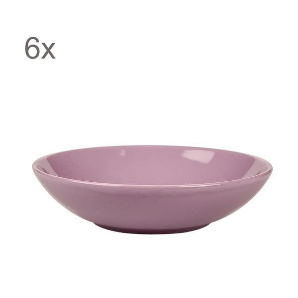 Sada 6 talířů Kaleidos 21 cm, fialová