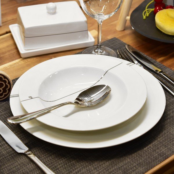 24-osaline hõbedane roostevabast terasest söögiriistade komplekt Mirror - Orion-image-1