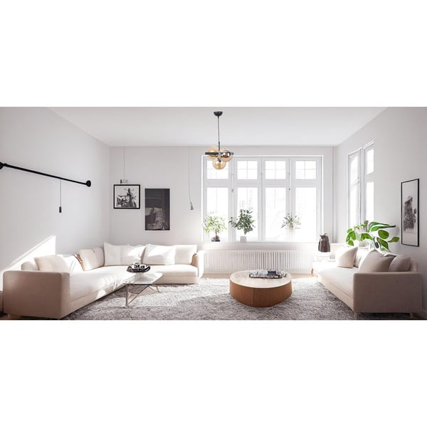 Kollane-must klaasist varjuga rippvalgusti ø 15 cm Cascade – Squid Lighting-image-4