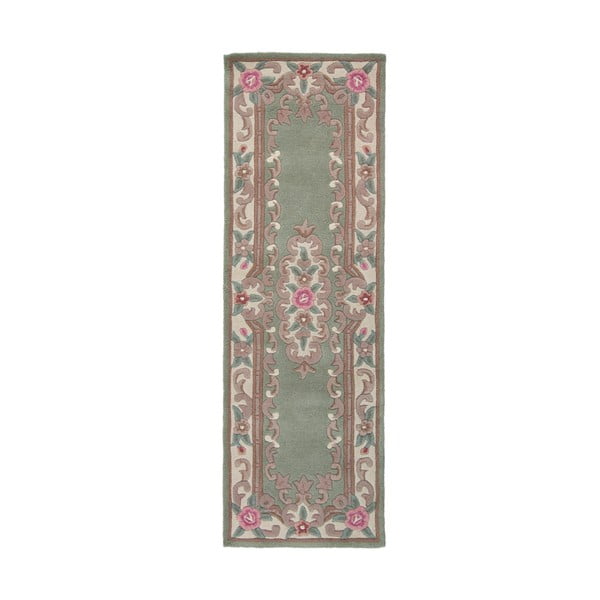 Roheline villane vaibajooksja 67x210 cm Aubusson - Flair Rugs