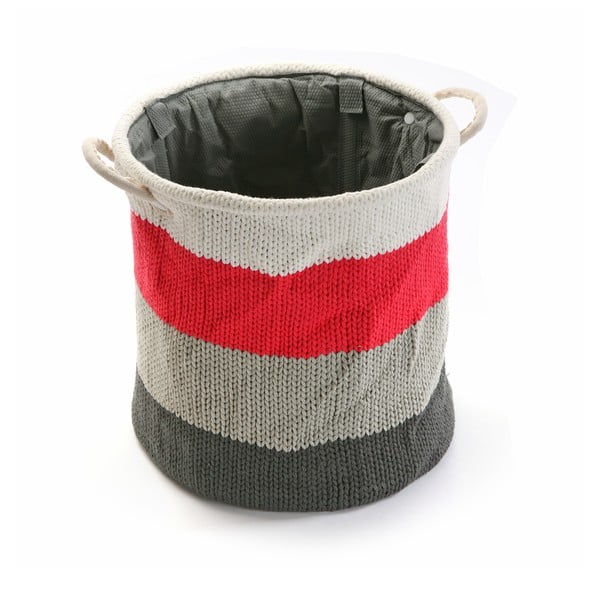 Úložný košík Stripes Knitted, 36x38 cm
