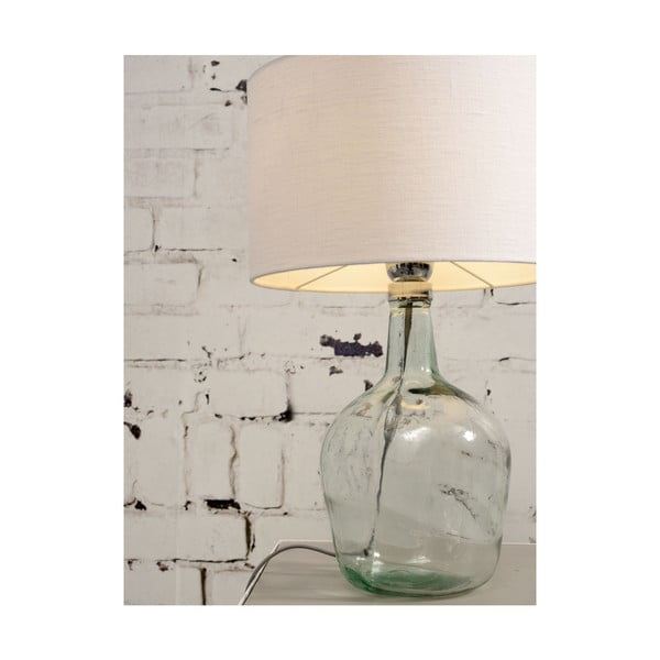 Stolní lampa s bílým stínidlem a konstrukcí z recyklovaného skla Good&Mojo Murano, ⌀ 47 cm-image-2