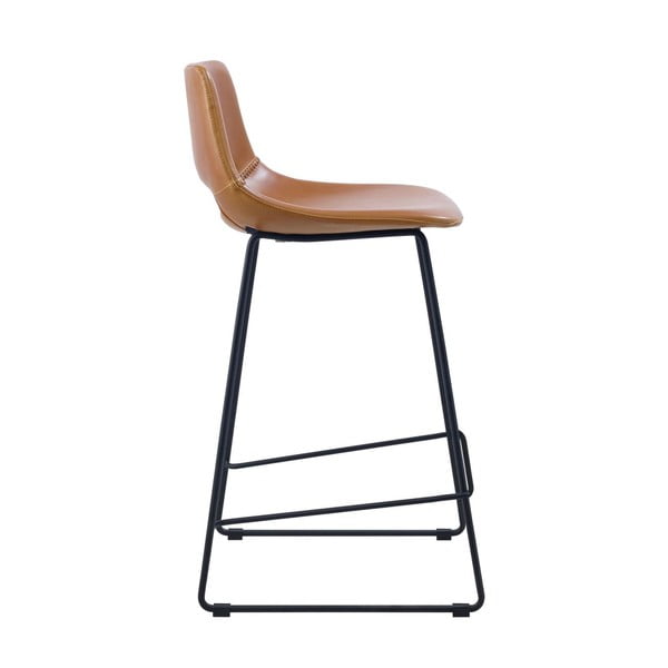 Konjakipruun kunstnahast baaritool (istme kõrgus 65 cm) Zahara - Kave Home-image-3