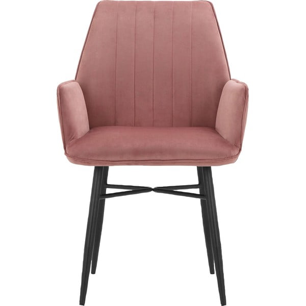 Heleroosad samet söögitoolid, 2 tk komplektis Anzo - Støraa-image-2