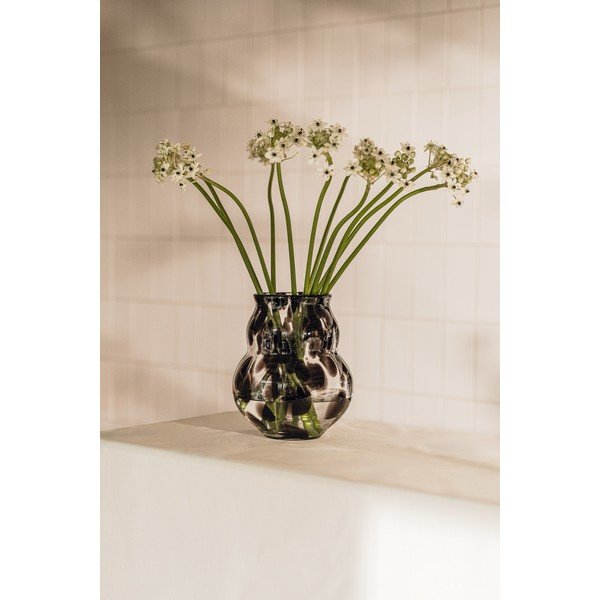 Tumepruun klaasist käsitöövaas (kõrgus 22 cm) Dam - noo.ma-image-1