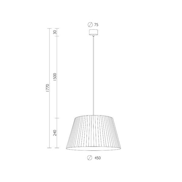 Krémové stropní svítidlo s bílým kabelem Sotto Luce Kami, ∅ 45 cm-image-1