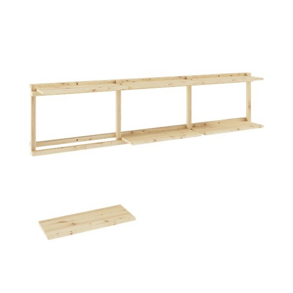 Männipuidust raamaturiiul seinale 192x47,5 cm Groove - Karup Design-image-4