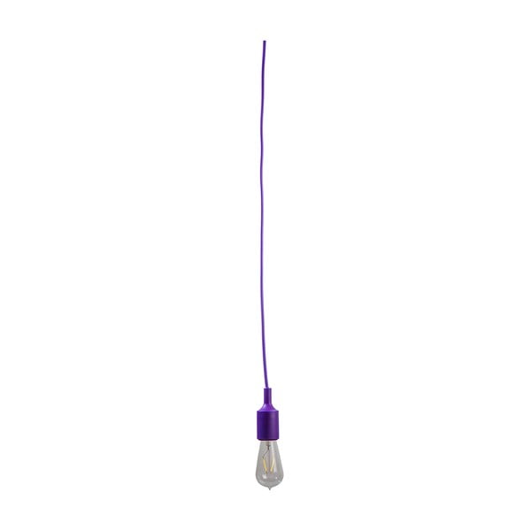 Textilní kabel s objímkou 1,5 m - fialový