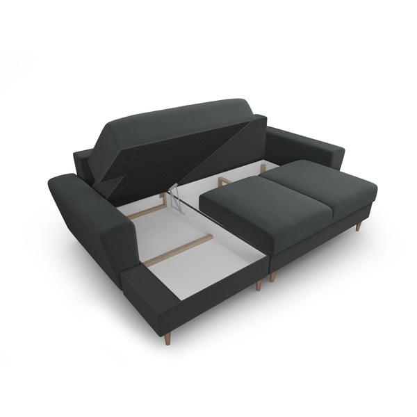 Tumehall sametist panipaigaga nurgadiivanvoodi (vasak nurk) Kyoto - Cosmopolitan Design-image-3