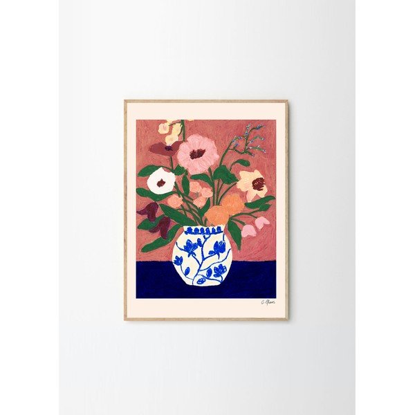 Plakat 30×40 cm Flowers on Blue Table – The Poster Club-image-4