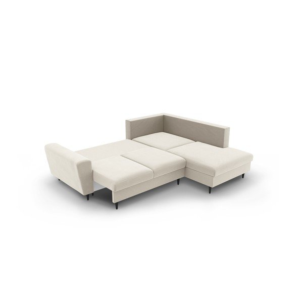 Beež sametist panipaigaga nurgadiivanvoodi (parem nurk/"L"-kujuline) Kyoto - Cosmopolitan Design-image-4