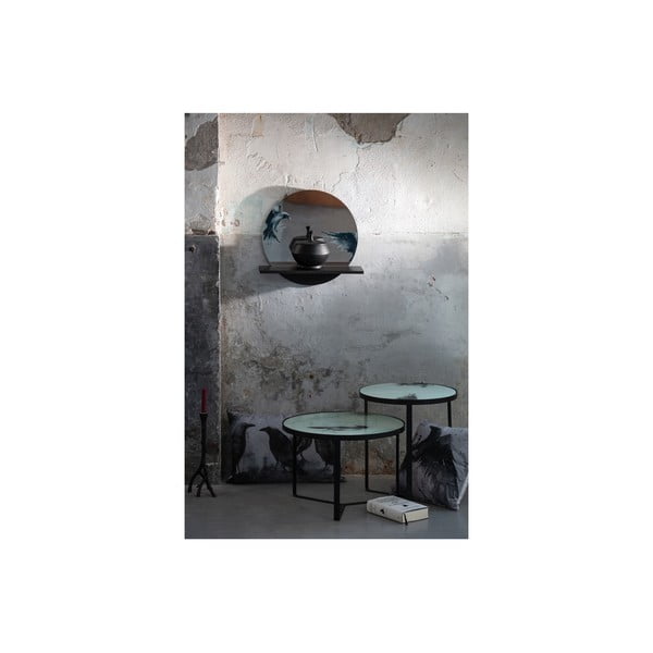 Kovový odkládací stolek se skleněnou deskou WOOOD Fly, ⌀ 45 cm-image-4