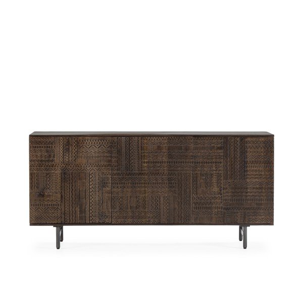 Tumepruun mangopuidust kummut 160x75x40 cm Kalai - MOME