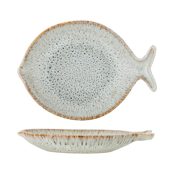 Sinine/beež kivikeraamikast serveerimistaldrik Fleur - Bloomingville-image-2