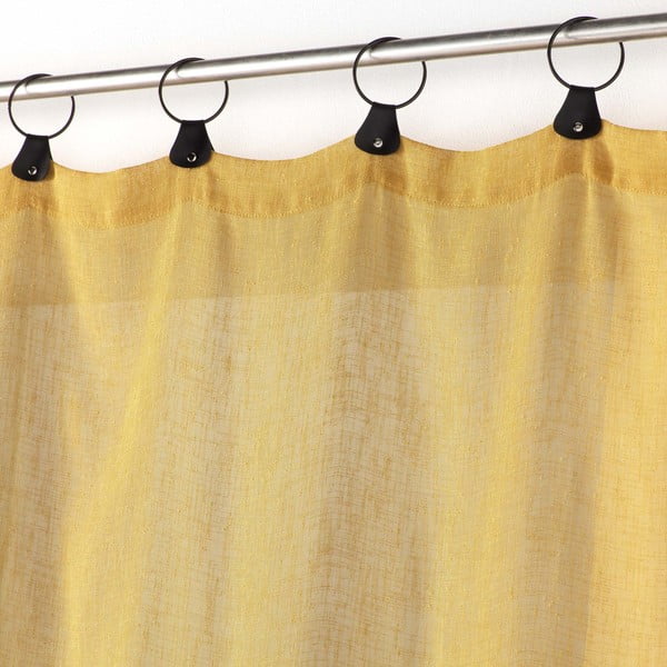 Kollane voile kardin 140x240 cm Linka - douceur d'intérieur-image-1
