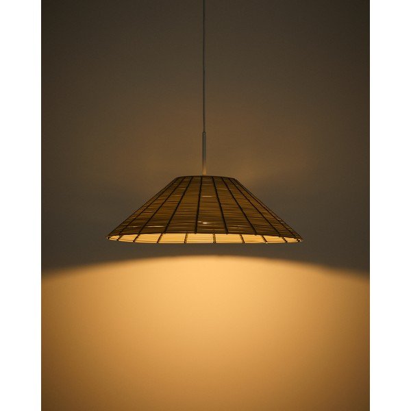 Beež kunstrotangist lambivarju ø 50 cm Saranella - Kave Home-image-2