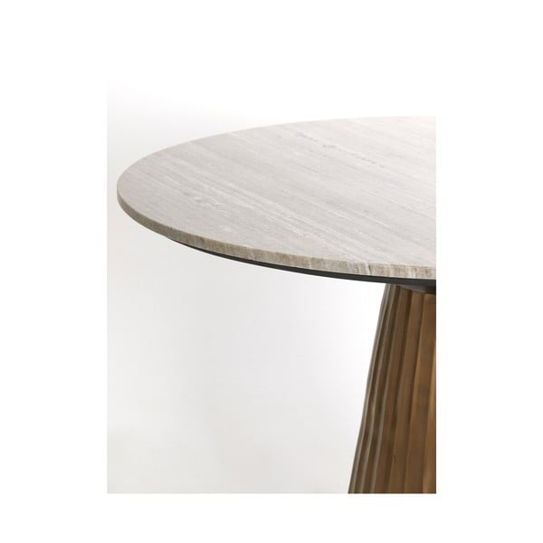 Pronksivärvi ümmargune söögilaud marmordekooriga ø 100 cm Rianne - Light & Living-image-1