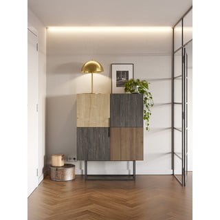 Tammepuidust kapp pruun-puiduvärvi 100x130 cm Titan - Marckeric