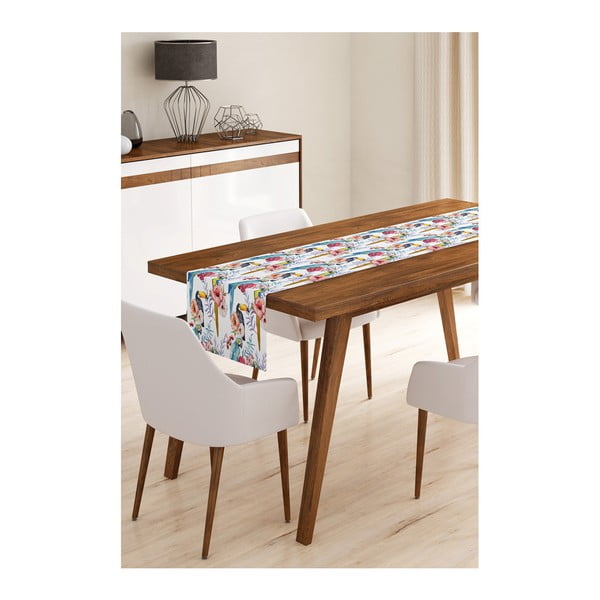 Běhoun na stůl z mikrovlákna Minimalist Cushion Covers Parrots, 45 x 145 cm