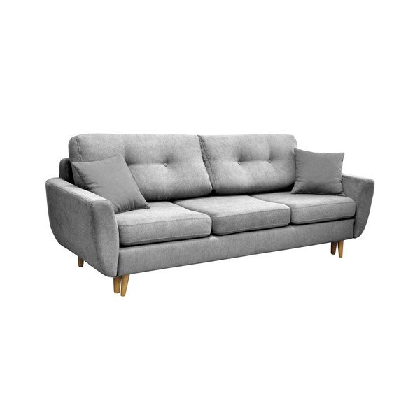 Šedá rozkládací pohovka se světlými nohami Mazzini Sofas Rose-image-3