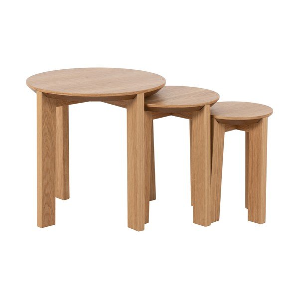 Ümmargused hoiulaudade komplekt 3 tammes ø 50 cm Maxime - Actona-image-3