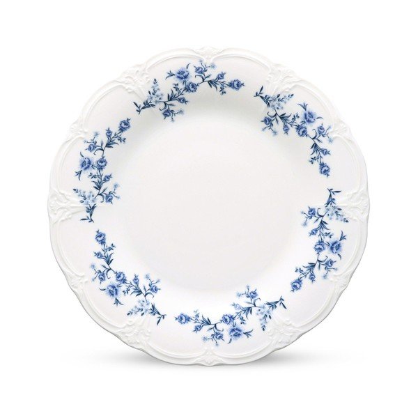 Valge/sinine portselantaldrik ø 21 cm Retro - BonBistro
