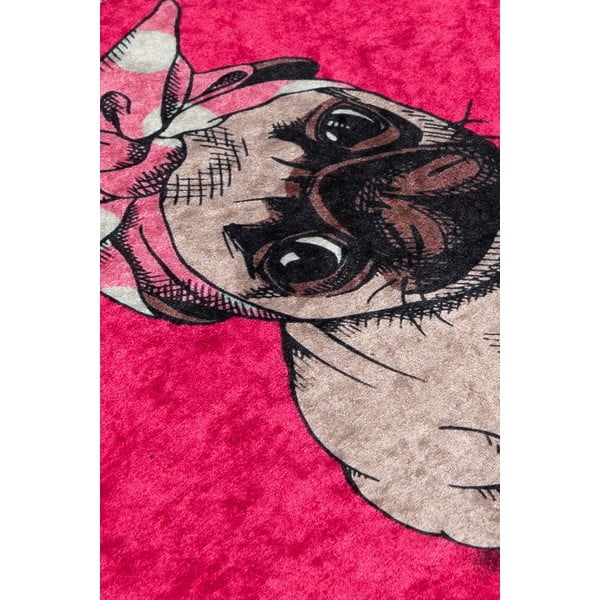 Roosa vannitoamatt 40x60 cm Pink Pug - Foutastic-image-2