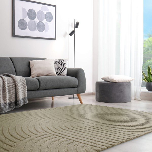 Khakivärvi villane vaip 160x230 cm Hague - Asiatic Carpets-image-1