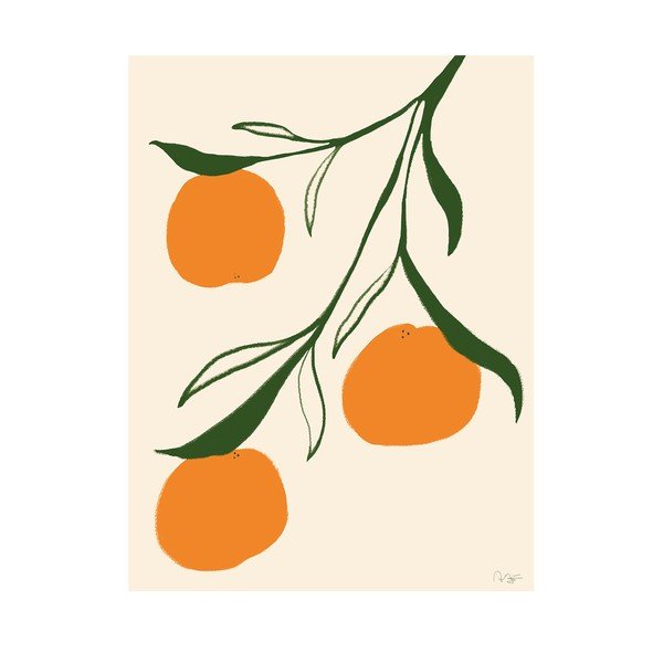 Plakat 30x40 cm Orange – Anna Mörner - The Plakat Club