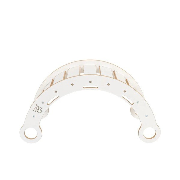 Valge männipuidust kiik 39x75x38 cm Montessori - Meowbaby-image-2