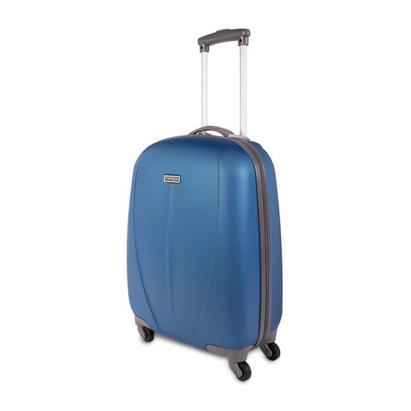 Modrý cestovní kufr na kolečkách Arsamar Wright, výška 55 cm